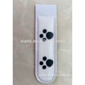 high quality printing dog footprint pattern reflect light leather tag